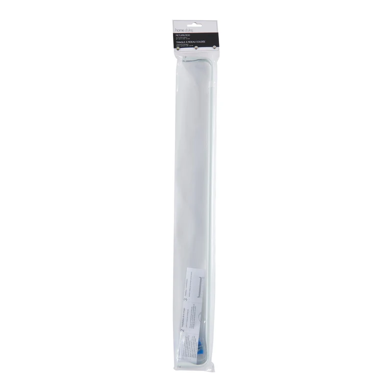 Single Return Curtain Rod, White, 28-in to 48-in.