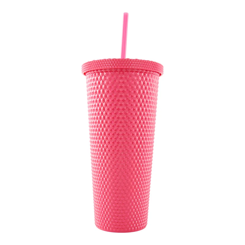 HomeStyles Textured Tumbler With Straw
