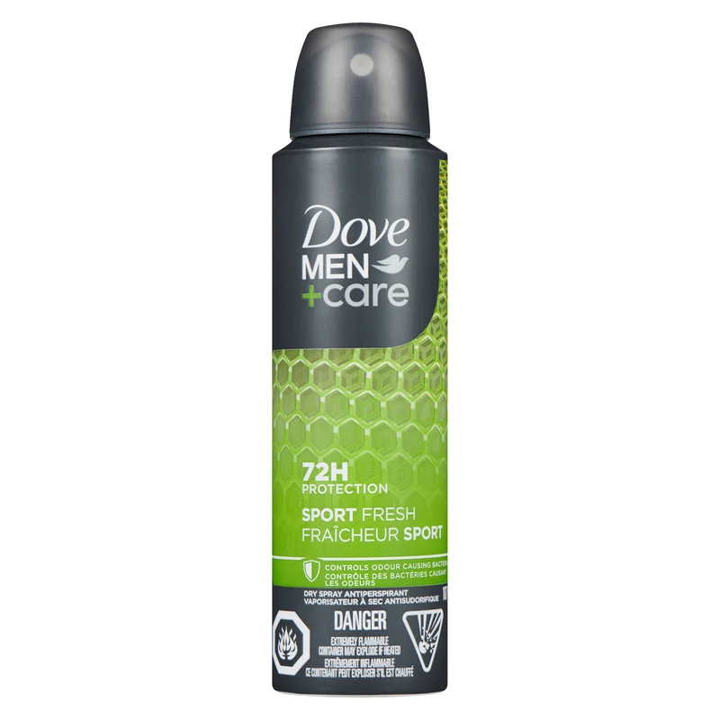 Dove Men+Care Dry Spray Antiperspirant, Sport Fresh, 107 g