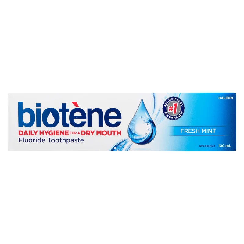 Biotène Fluoride Toothpaste Daily Hygiene for a Dry Mouth Fresh Mint, 100-ml
