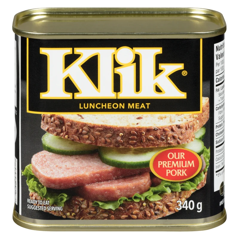 Klik Luncheon Meat, Premium Pork, 340-g