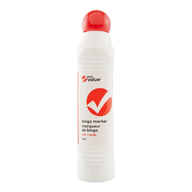 Giant Value Bingo Marker, Red, 100-ml.
