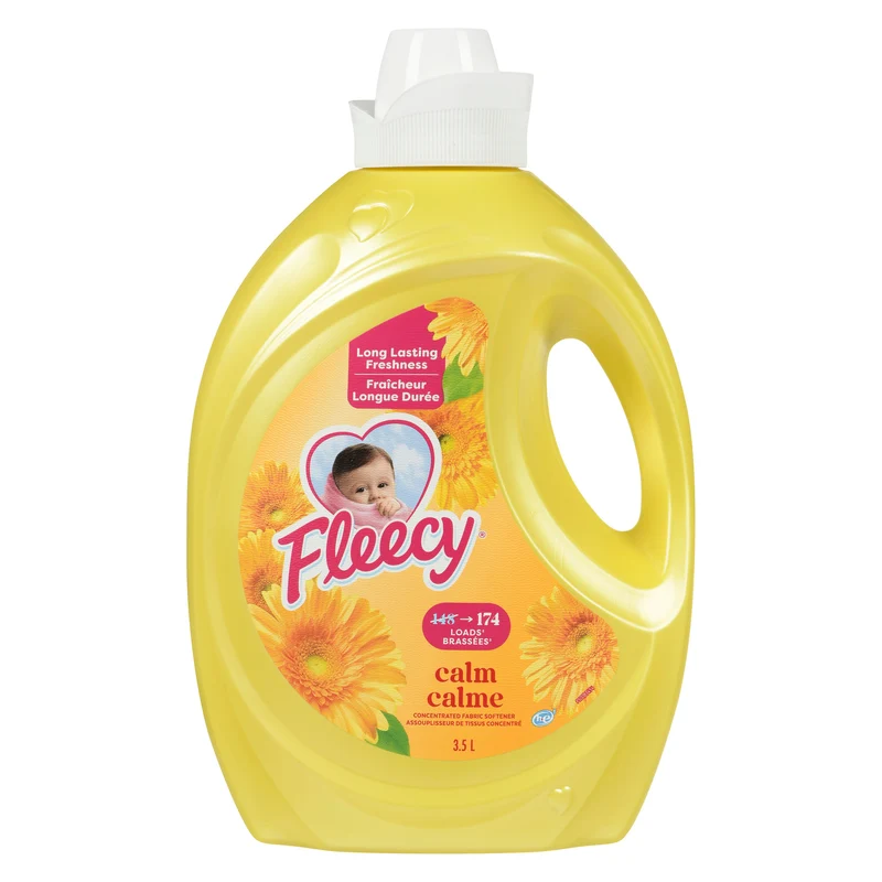 Fleecy Concentrated Fabric Softener Calm, 174 Loads, 3.5 L