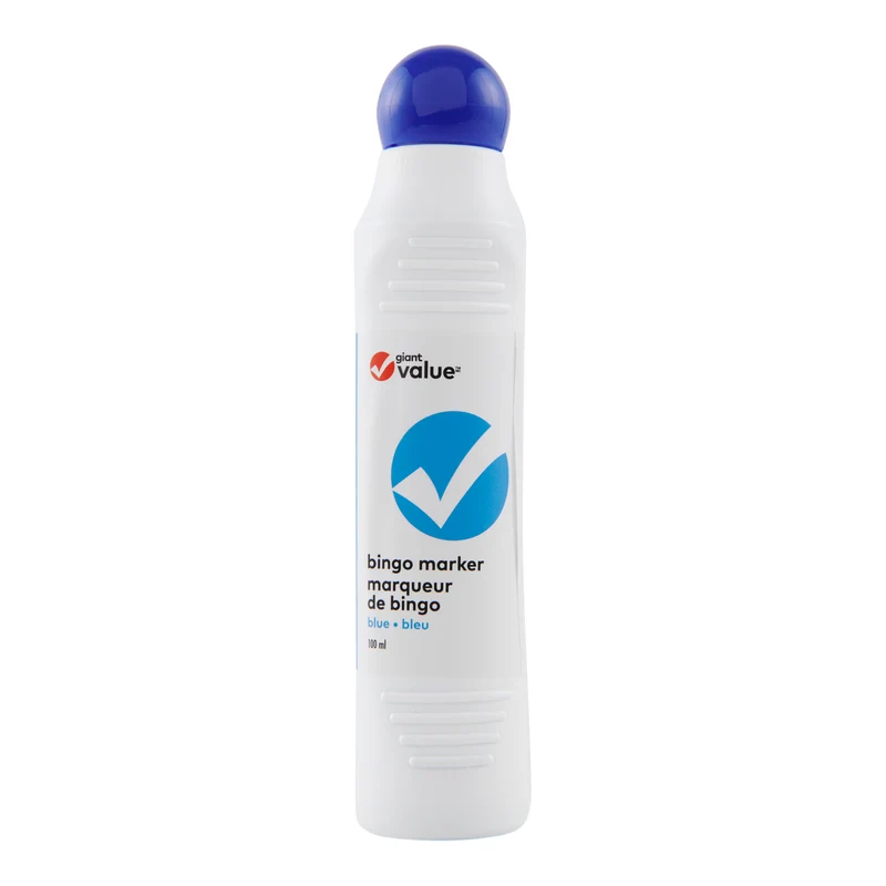 Giant Value Bingo Marker, Blue, 100-ml.