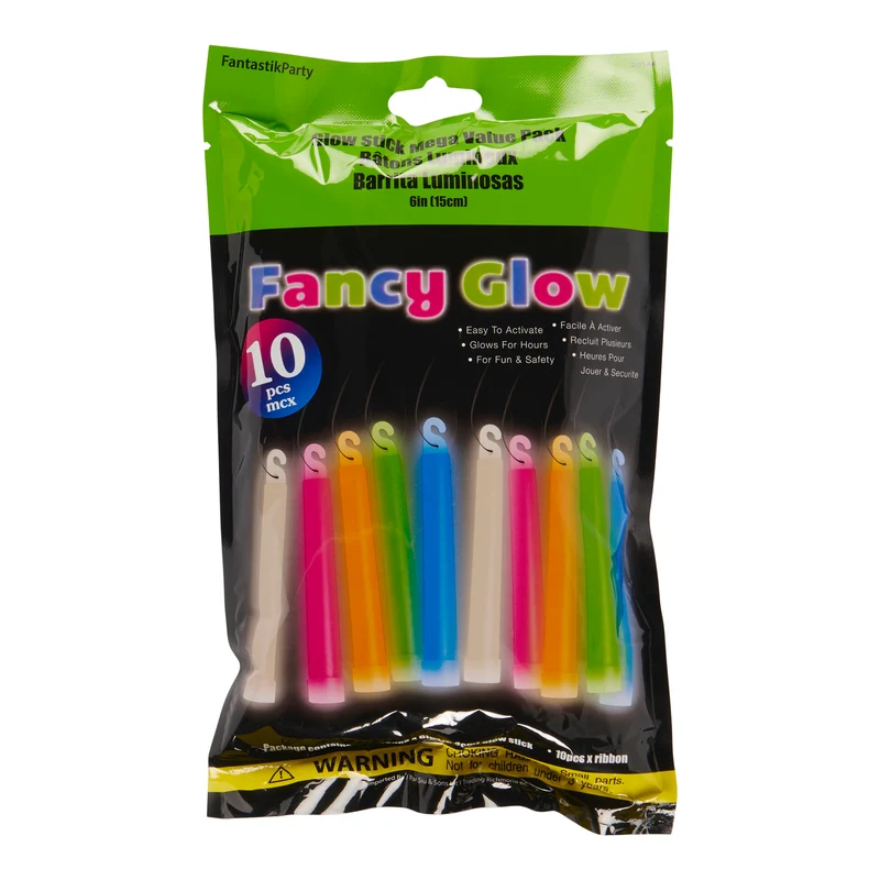 Glow Sticks, 6-in, 10-Pack