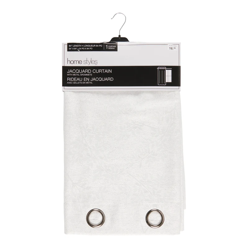 HomeStyles Metallic Jacquard Curtain, 54-in x 84-in.