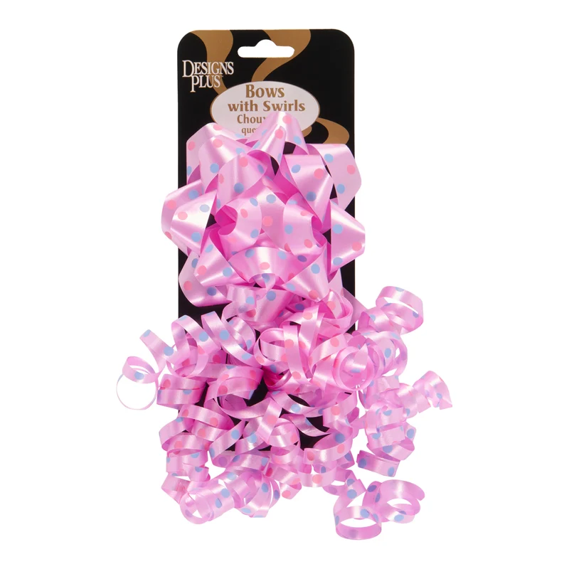 Star Bow with Swirls, 4-in