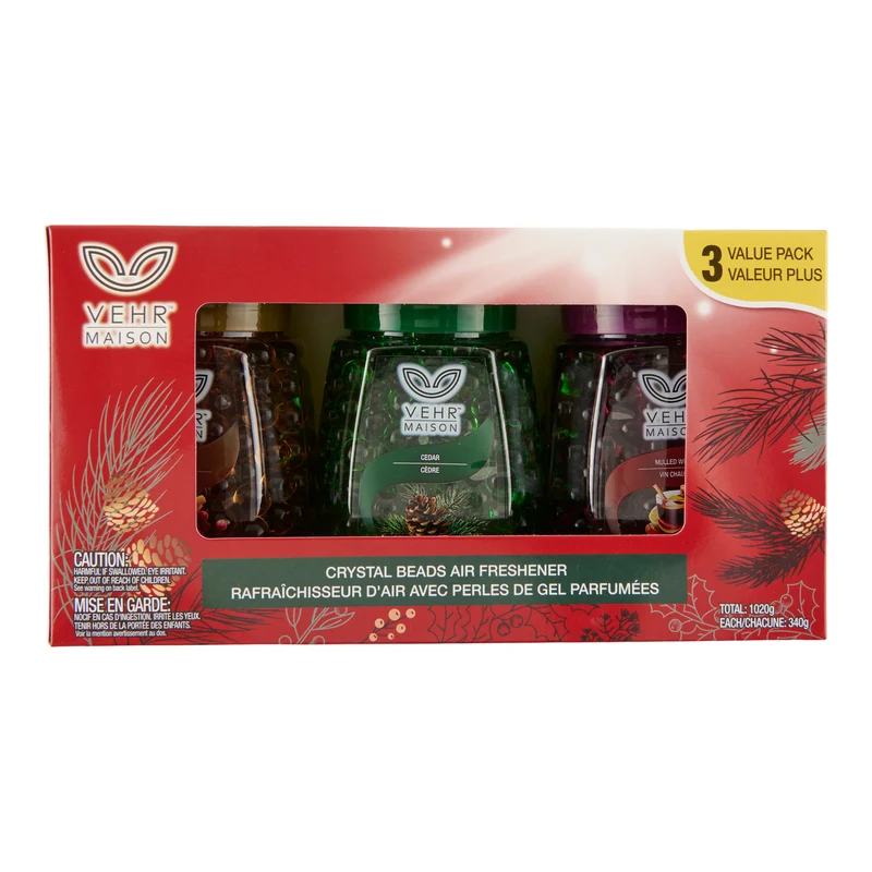 Vehr Maison Crystal Beads Holiday Air Freshener - 3-Pack