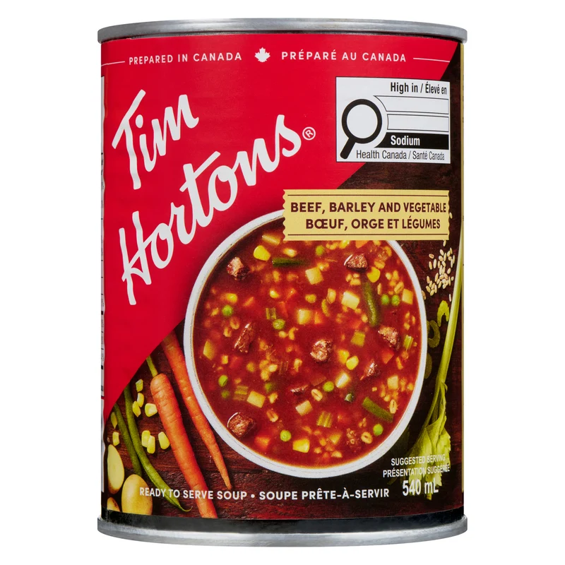 Tim Hortons Ready to Serve Soup Beef, Barley and Vegetabl,e 540 ml
