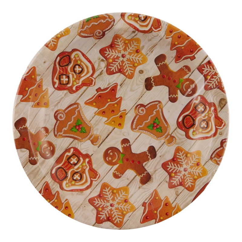 Giant Value Christmas Themed Paper Plates, 12-Pack