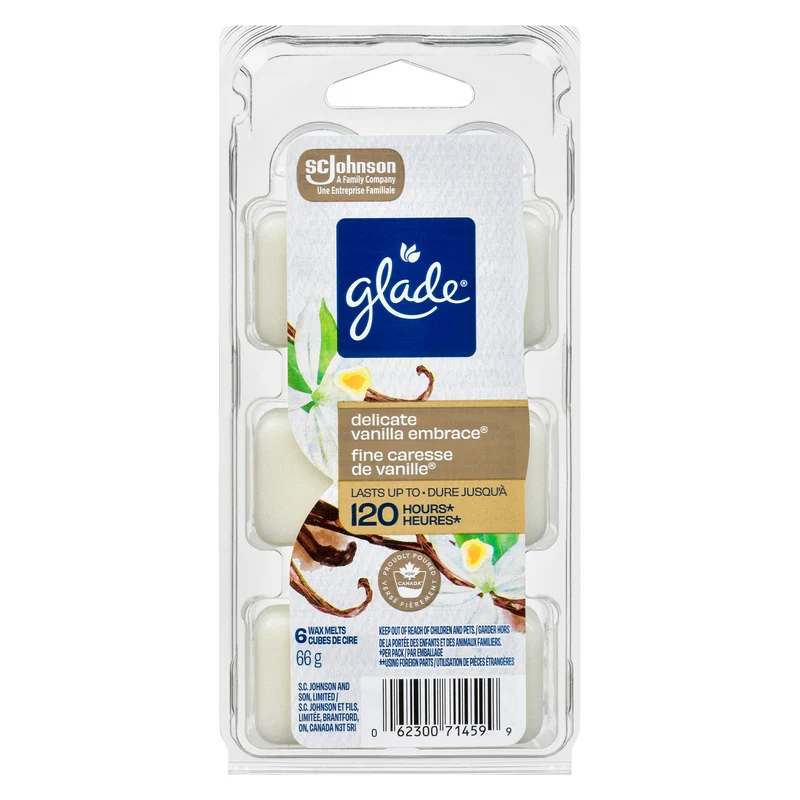 Glade Delicate Vanilla Embrace Wax Melts, 6-Pack