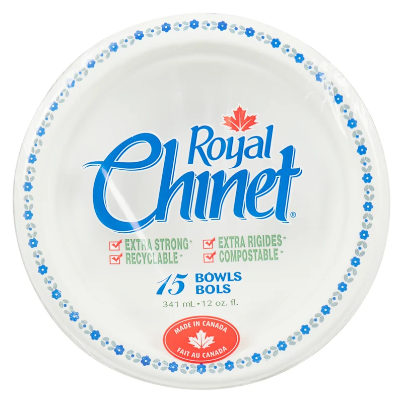 Royal Chinet Extra Strong Bowls, 15-Pack
