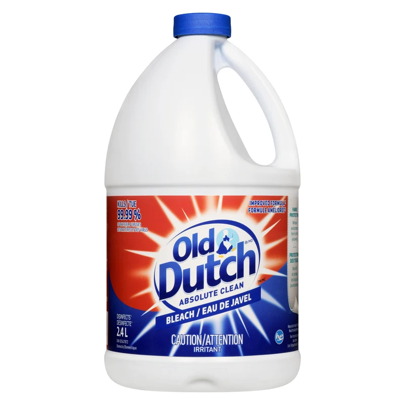 Old Dutch Absolute Clean Liquid Bleach Disinfects, 2.4 L
