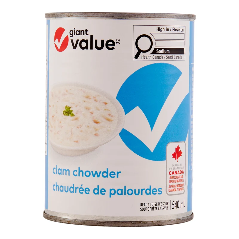 Giant Value Clam Chowder Soup, 540 ml