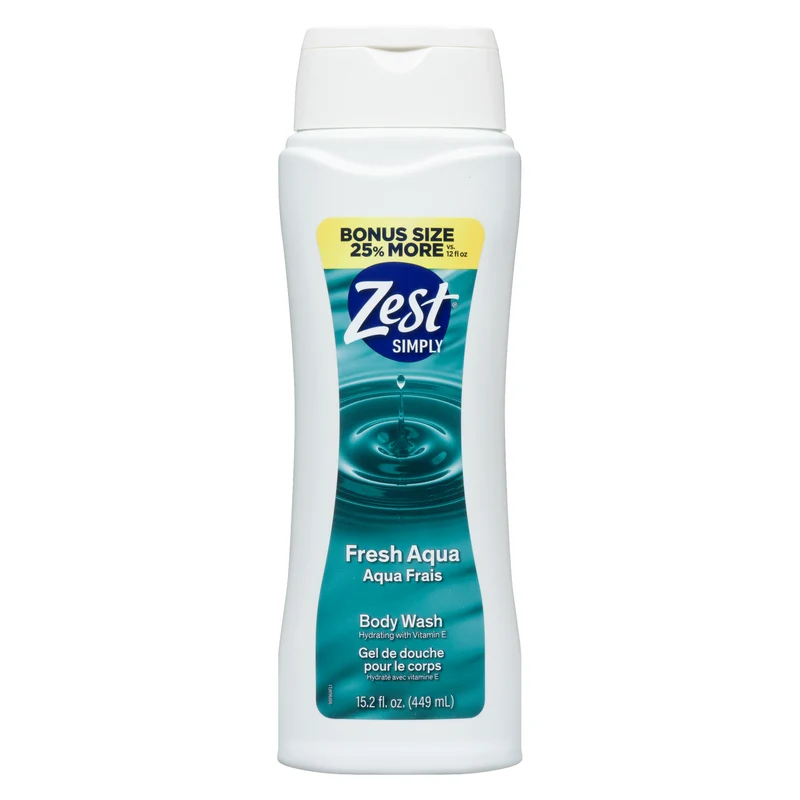 Zest Simply Body Wash Fresh Aqua, 449 ml