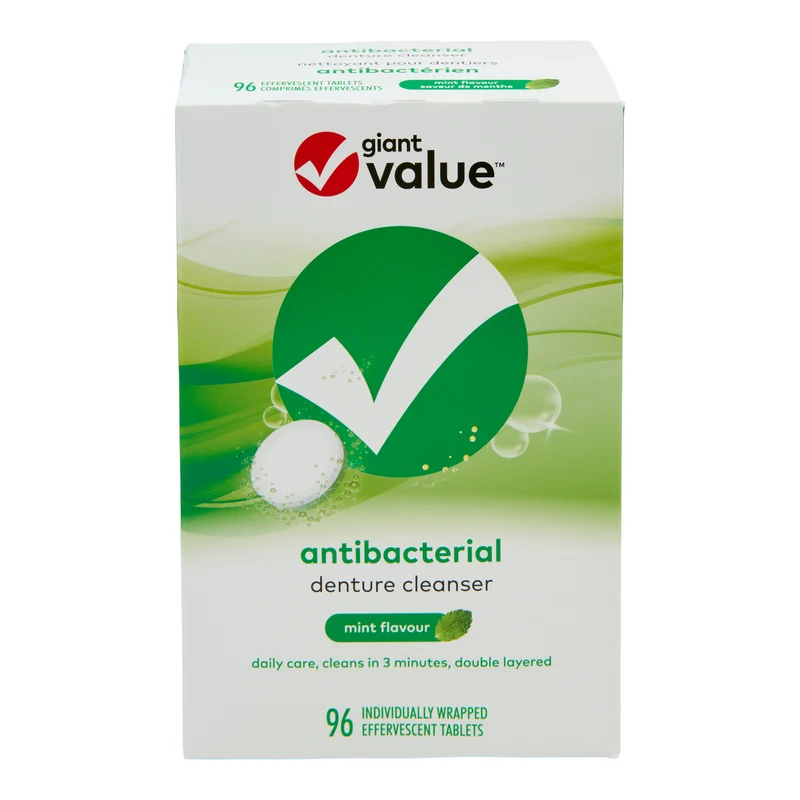 Giant Value Denture Tablets, 96-Pack