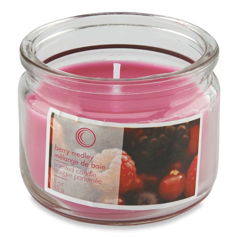 Berry Medley Scented Glass Jar Candle, 3-oz