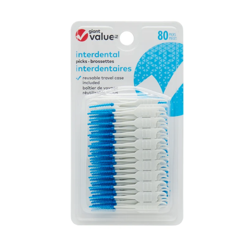 Giant Value Interdental Tooth Picks, 80-Pack
