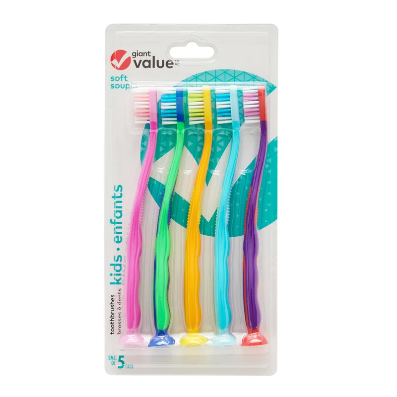 Giant Value Kids Toothbrushes, 5-Pack
