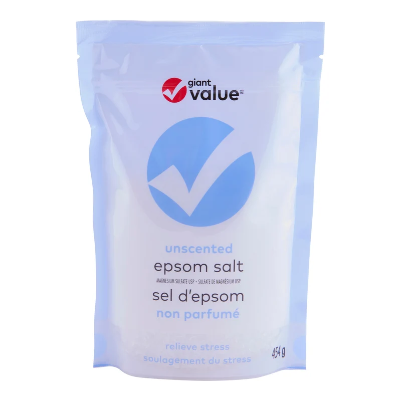 Giant Value Unscented Epsom Salt, 454 g