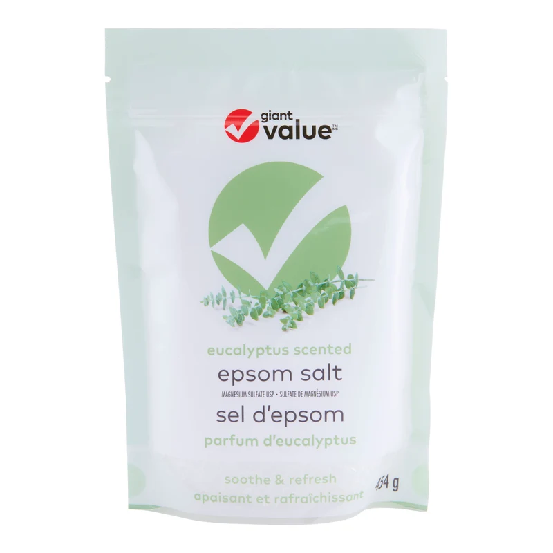 Giant Value Eucalyptus Scented Epsom Salt, 454-g
