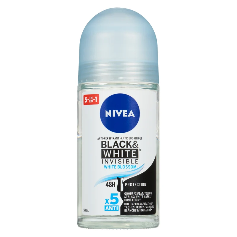 NIVEA Black & White Invisible Anti-perspirant White Blossom, 50 ml