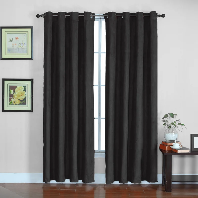 Faux Suede Curtain, 52-in x 63-in.
