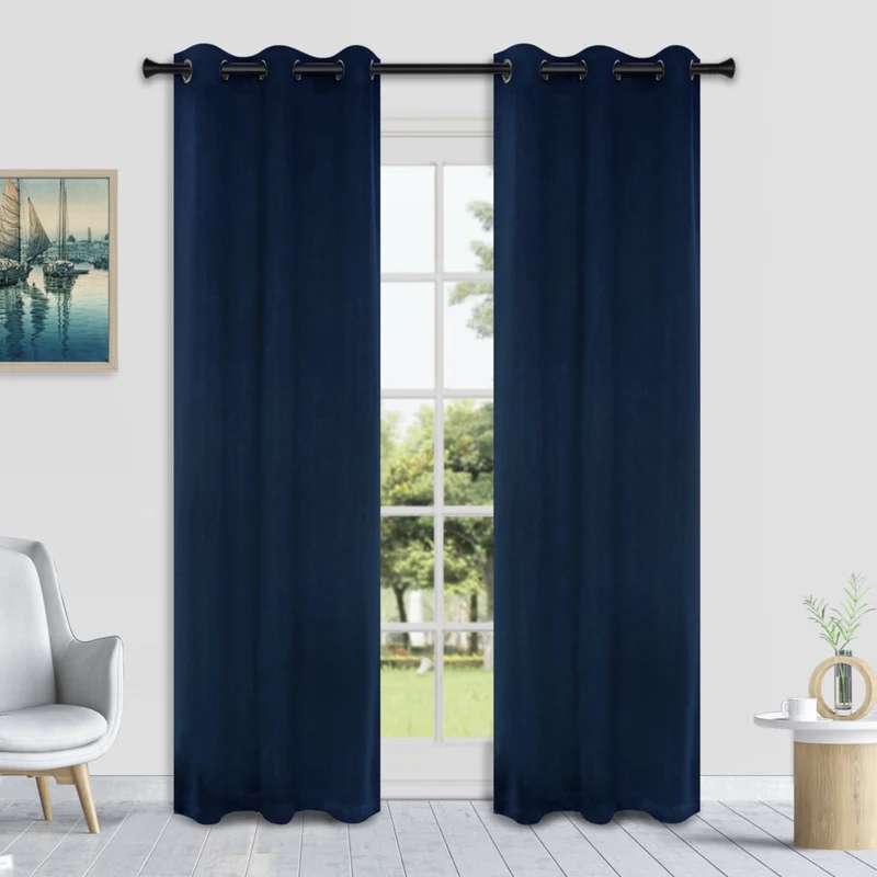HomeStyles Blackout Curtain, Blue, 52-in x 84-in.