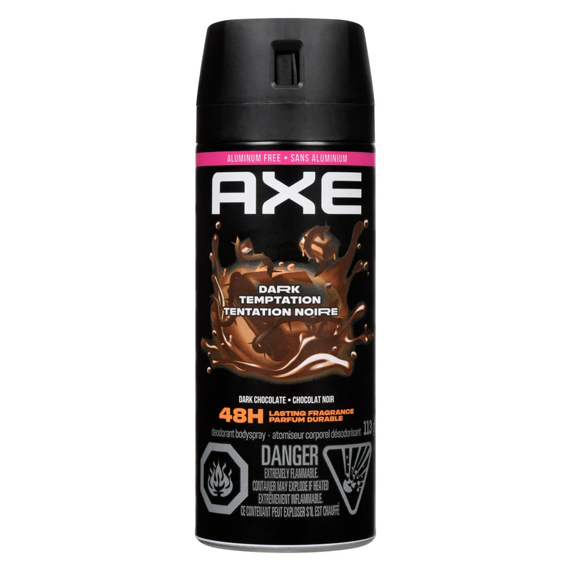 Axe Deodorant Body Spray Dark Temptation Dark Chocolate, 113 g