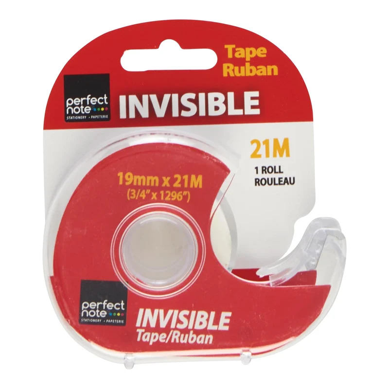 Perfect Note Invisible Tape, 21-m, White