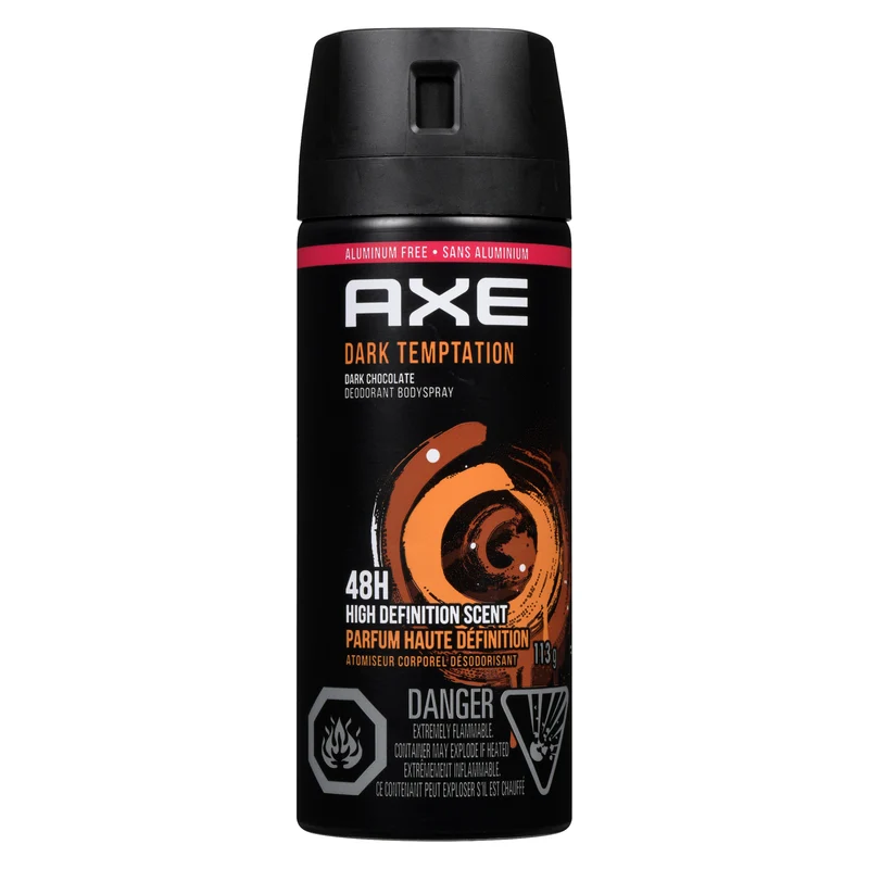 Axe Deodorant Body Spray Dark Temptation Dark Chocolate, 113 g