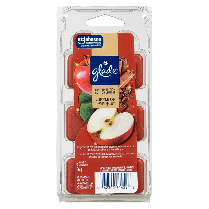 Glade Apple Cinnamon Scented Wax Melts, 6-Pack