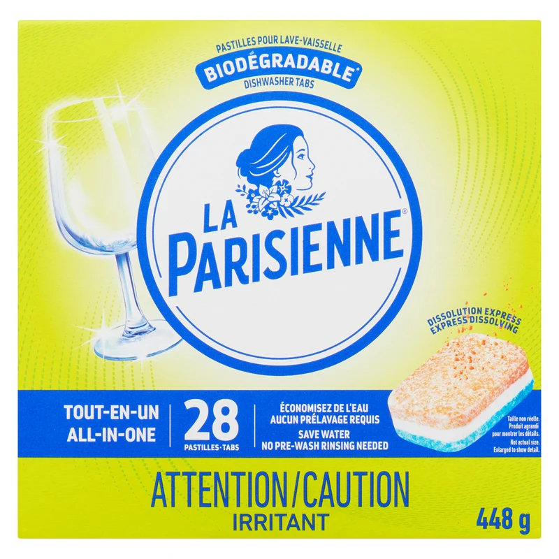 La Parisienne Dishwasher Tabs All-in-One, 28-Pack, 448 g