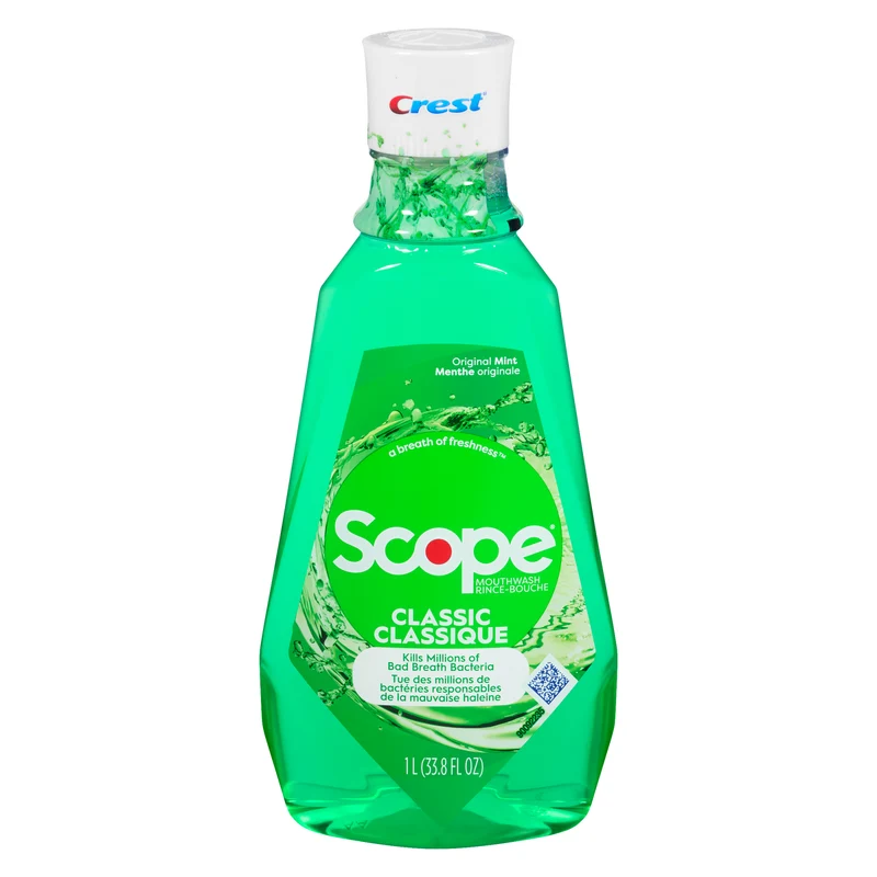 Crest Clean Scope Classic Mint Mouthwash, 1-L
