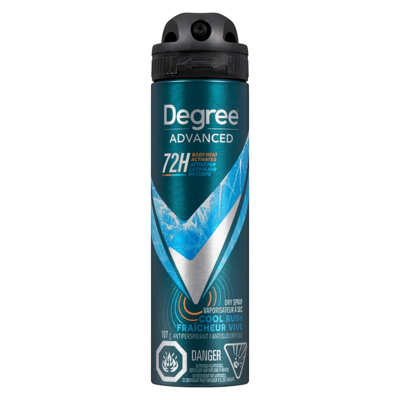 Degree Men's Cool Rush Active Shield Dry Spray Deodorant - 107g