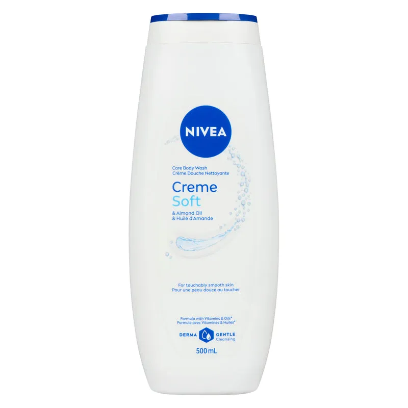 NIVEA Care Body Wash Creme Soft & Almond Oil, 500 ml