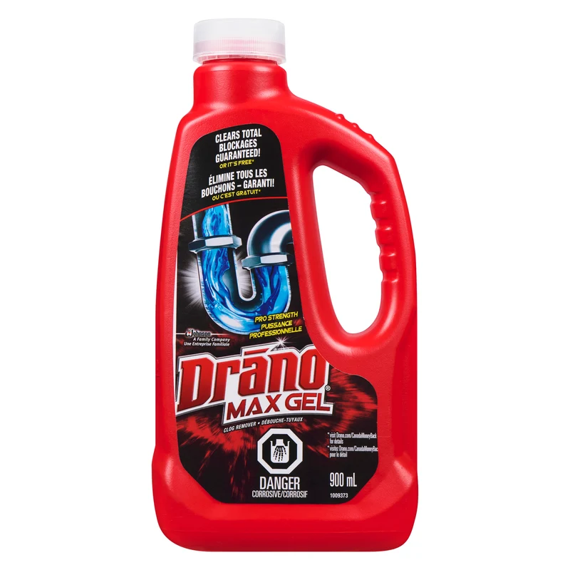 Drano Max Gel Clog Remover Max Gel Pro Strength, 900 ml