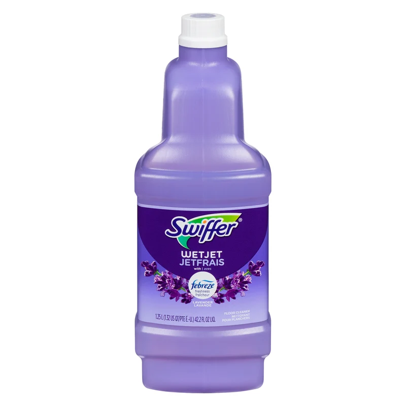 Swiffer WetJet Multi-Purpose and Hardwood Liquid Floor Cleaner Solution Refill, Lavender - 1.2L
