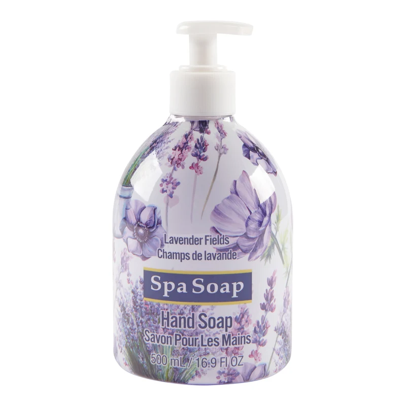 Spa Soap Lavender Fields Hand Soap, 500-mL.