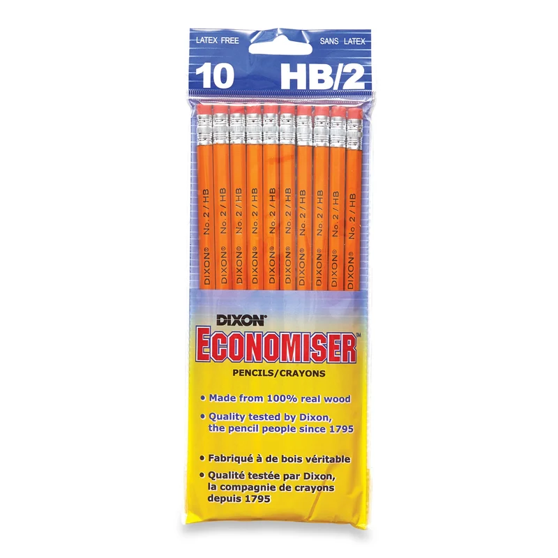 Dixon Economiser HB/2 Pencils, Orange, 10-Pack