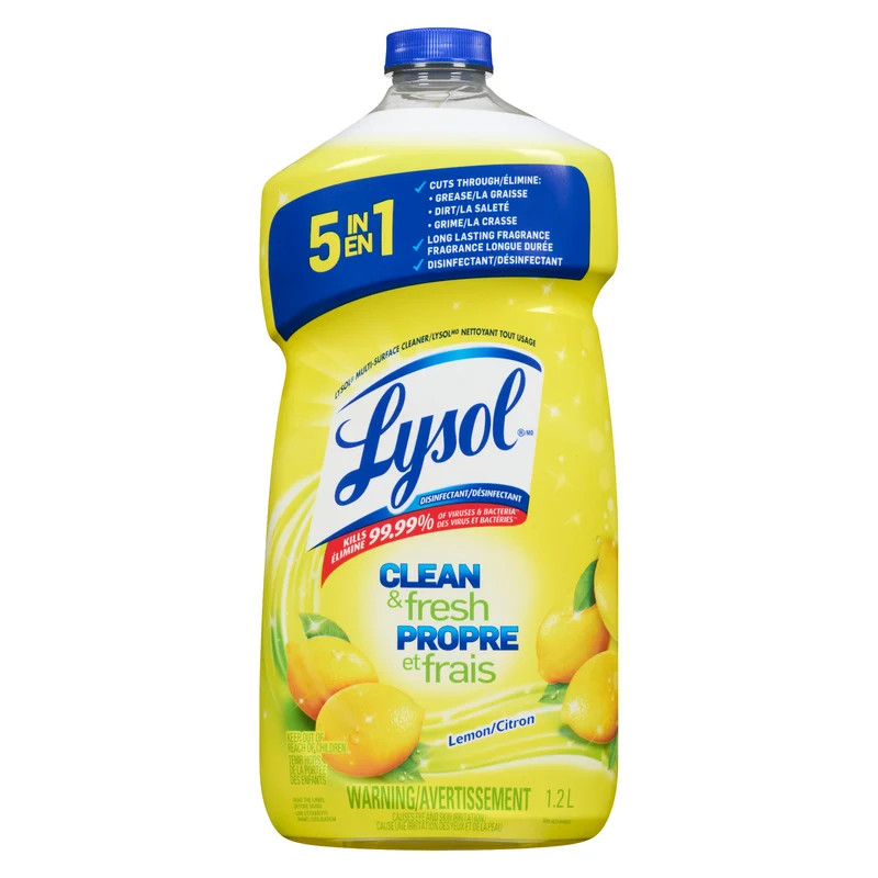Lysol Clean & Fresh Multi-Surface Cleaner Lemon, 1.2 L