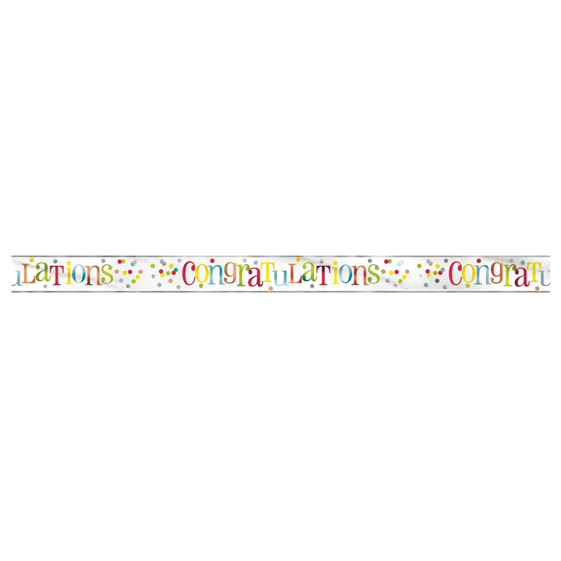 Unique Congratulations Banner, Multicolour, 12-ft