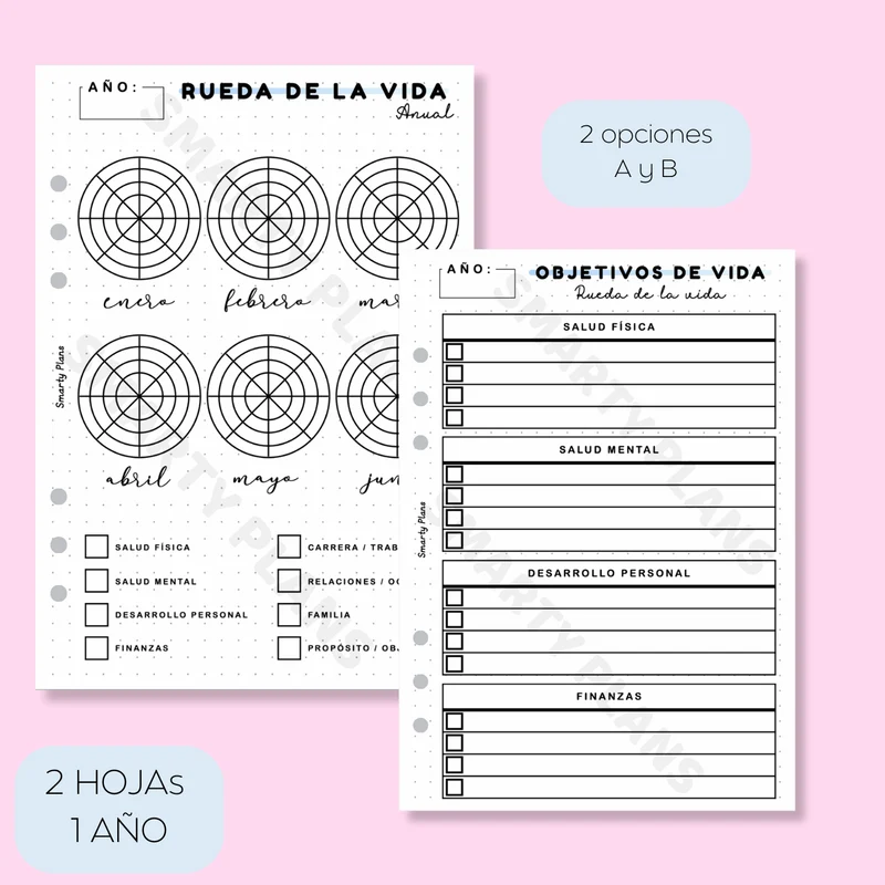 Hoja Anual - Rueda de la Vida