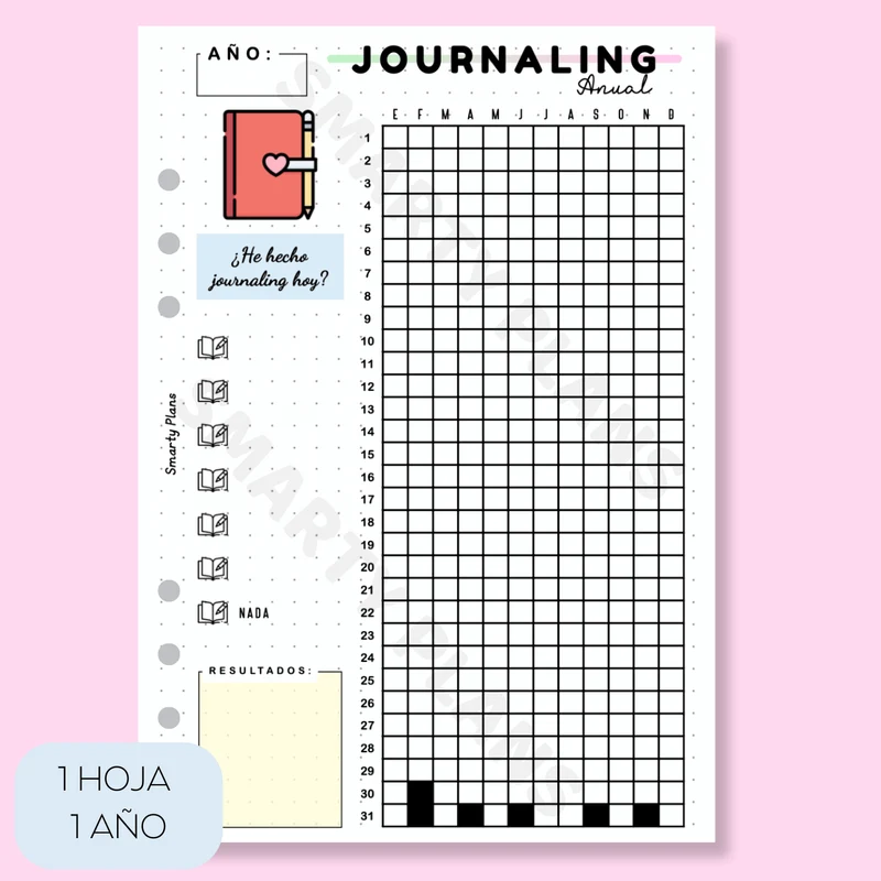 Hoja Anual - Journaling