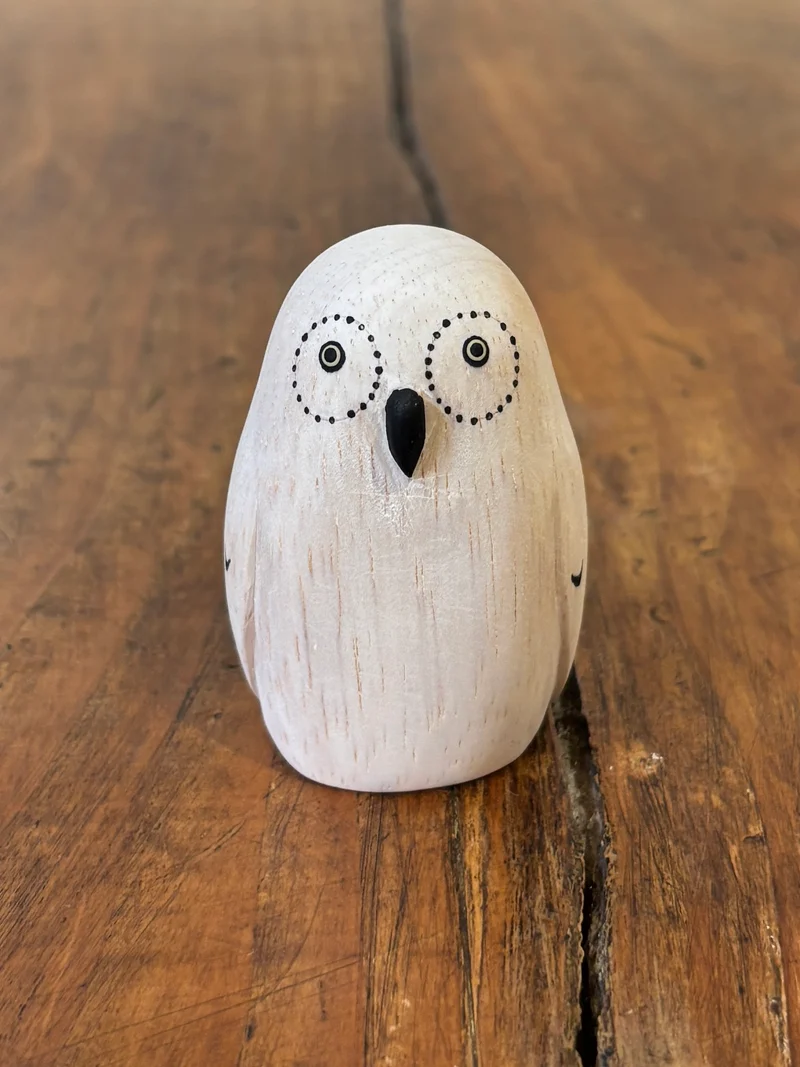 Hibou Figurine en Bois - T-Lab.