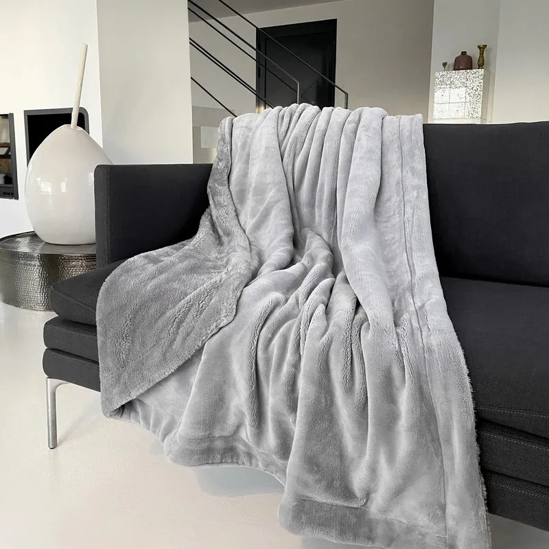 Plaid polaire 130x170cm 760g/m² - Cozy Gris Clair
