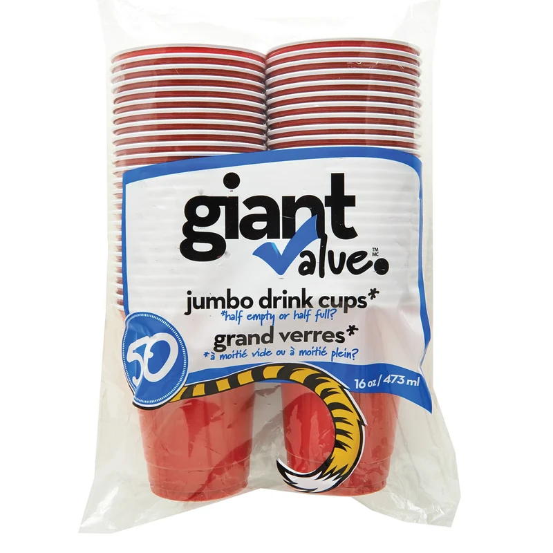 Giant Value Beer Cups - 50pk.