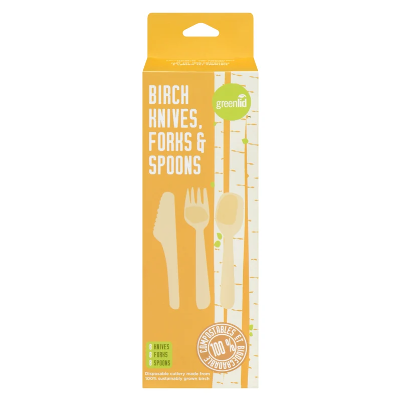 Greenlid Birch Cutlery Set, 24-Piece