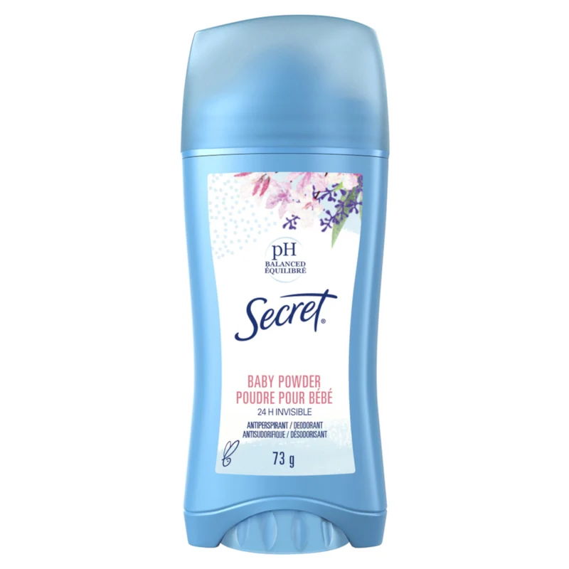 Secret Invisible Solid Baby Powder pH Balanced Antiperspirant Deodorant-73g