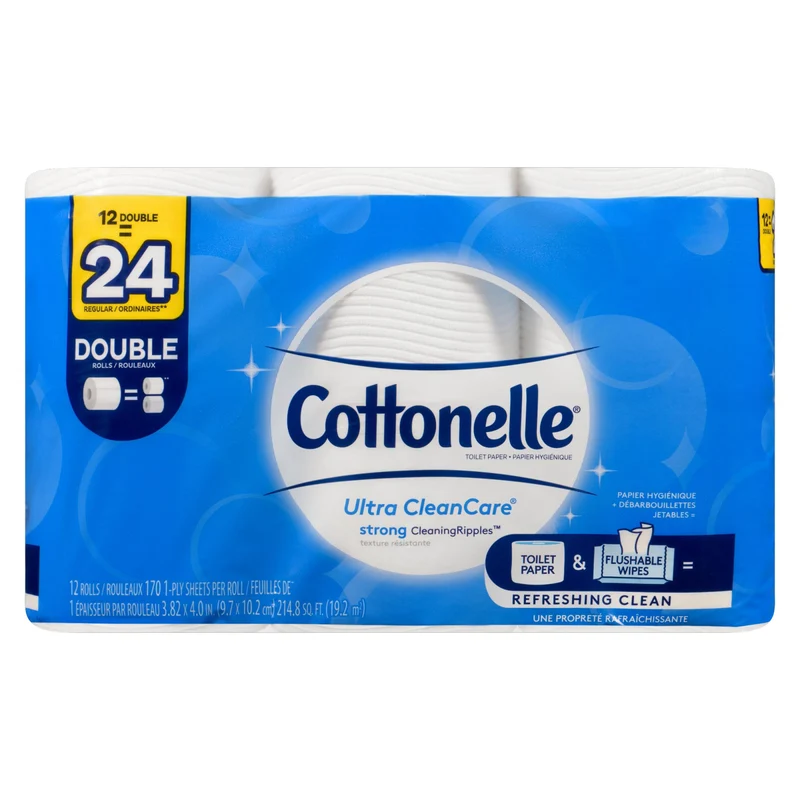 Cottonelle Ultra CleanCare Toilet Paper, 12-Pack